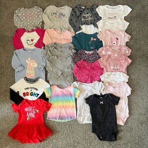 24 piece 18 month baby girl shirts and onesies
